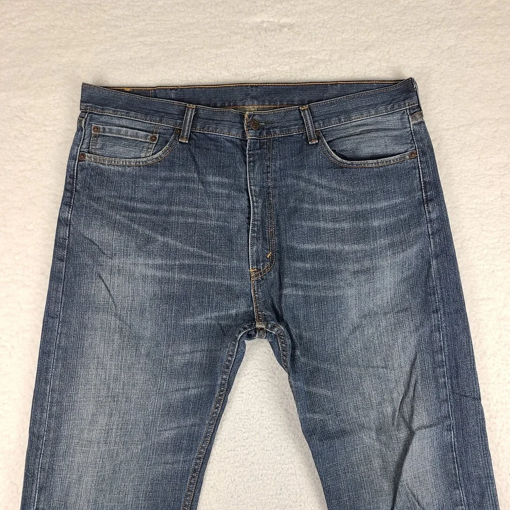 Levi's 505 Jeans Mens 40x30 Blue Regular Fit‎ Straight Leg Dark Wash Denim *